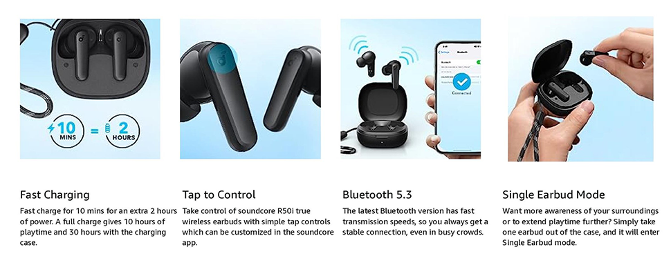 Écouteurs Bluetooth Soundcore R50i A3949 Catalogue